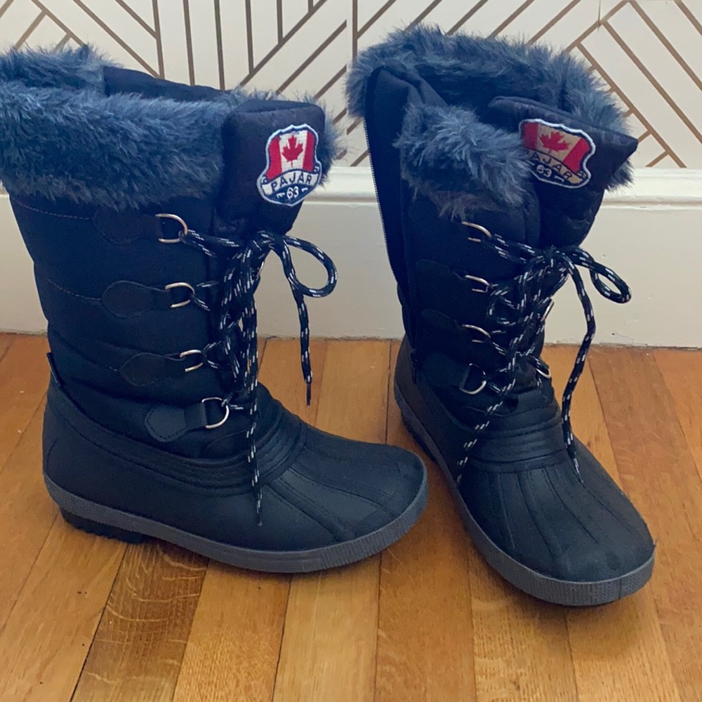 PAJAR CANADA DEBBY BLACK WATERPROOF BOOTS WOMENS 7 WINTER BOOTS INSULATED